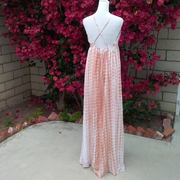 Anthropolgie Flying Tomato Dress Maxi Embroidered Tie-Dye Boho Large - Picture 2 of 8